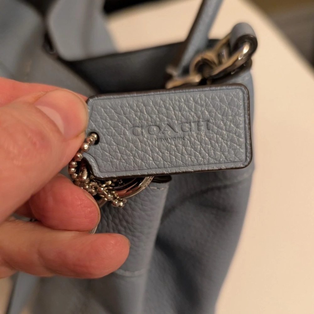 Coach Charcoal Leather Shoulder Bag - Picture 4 of 9